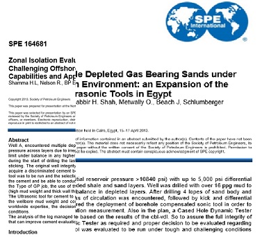 Zonal isolation evaluation of multiple depleted gas bearing sands under challenging offshore Mediterranean environment: An expansion of t.