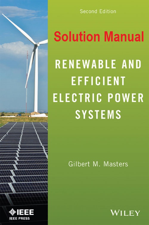 دلنلود حل المسائل کتاب سیستم‌های الکتریکی تجدیدپذیر گیلبرت مسترز Gilbert  Masters