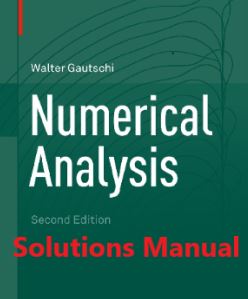 دانلود حل المسائل کتاب آنالیز عددی Walter Gautschi