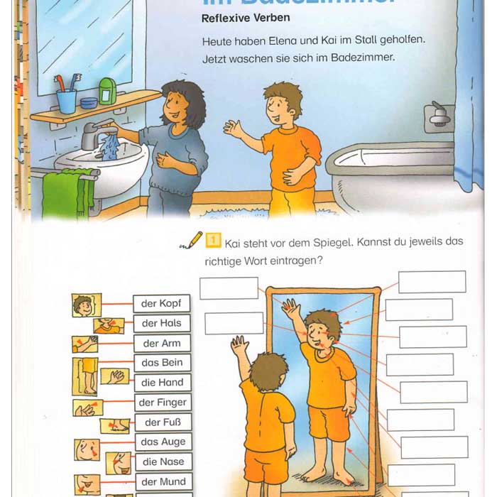 کتاب مصور آموزش مبتدی زبان آلمانی - Spielerisch Deutsch lernen. Wortschatzerweiterung und Grammatik