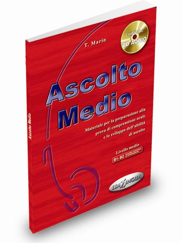 کتاب آموزش ایتالیایی Ascolto Medio B1-B2 به همراه فایل های صوتی