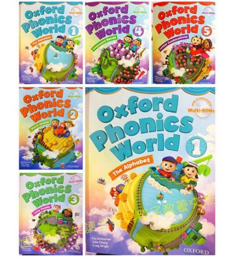 مجموعه کتاب های 5 جلدی آموزش زبان انگلیسی برای کودکان و خرد سالان Oxford Phonics World