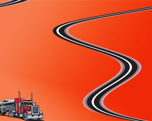 تمپلت پاورپوینت زیبا با طرح کامیون قرمز ماک