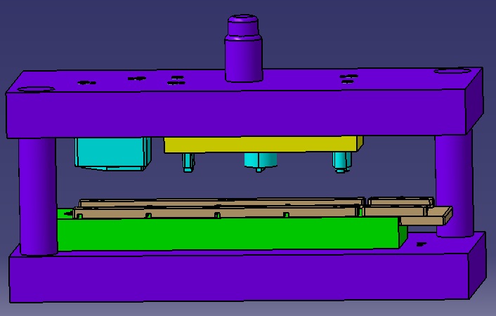 طراحی و مدلسازی قالب پرس ۴ مرحله ای در CATIA