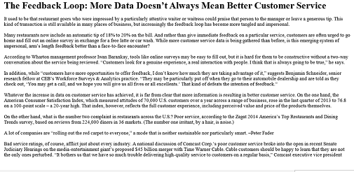The Feedback Loop: More Data Doesn’t Always Mean Better Customer Service