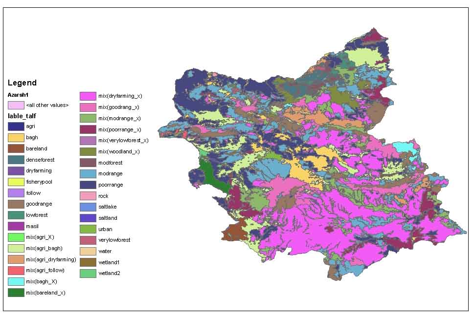 دانلود شیپ فایل (لایه GIS) کاربری ارضی استان آذربایجان شرقی