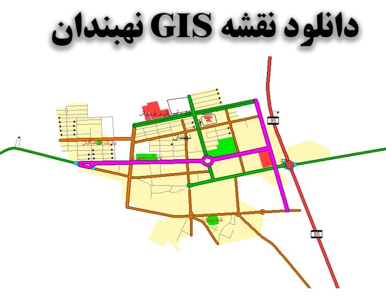 دانلود نقشه GIS شهر نهبندان