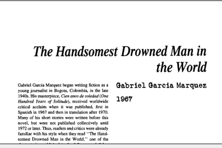 نقد داستان کوتاه The Handsomest Drowned Man in the World by Gabriel García Márquez