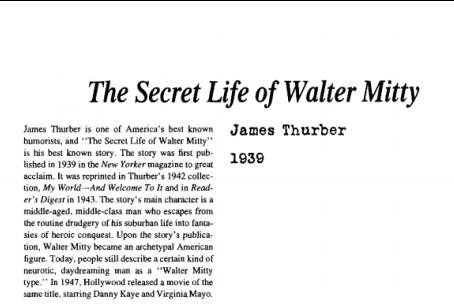 نقد داستان کوتاه The Secret Life of Walter Mitty by James Thurber