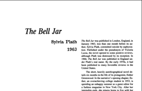 نقد رمان The Bell Jar by Sylvia Plath
