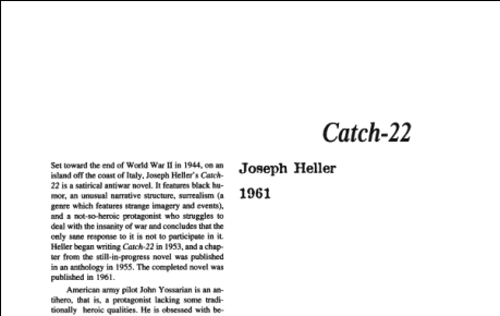 نقد رمان Catch-22 by Joseph Heller
