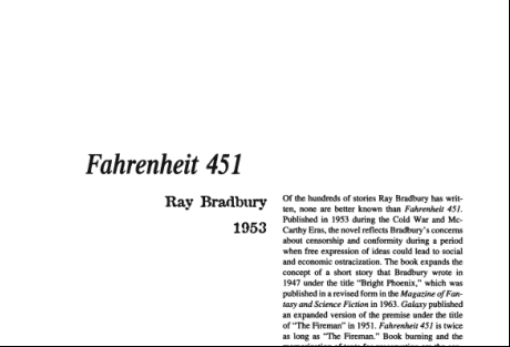 نقد رمان Fahrenheit 451 by Ray Bradbury