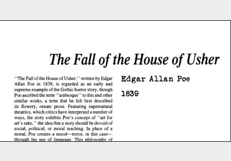 نقد داستان کوتاه The Fall of the House of Usher by Edgar Allan Poe