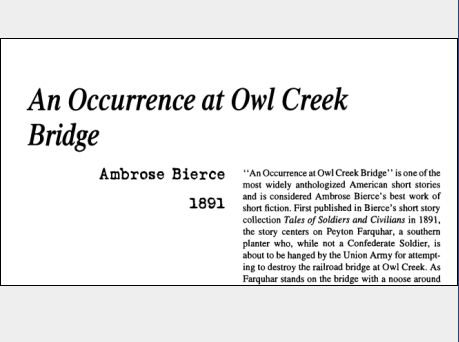 نقد داستان کوتاه An Occurrence at Owl Creek Bridge by Ambrose Bierce