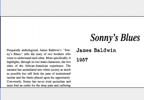 نقد داستان کوتاه Sonnys Blues by James Baldwin