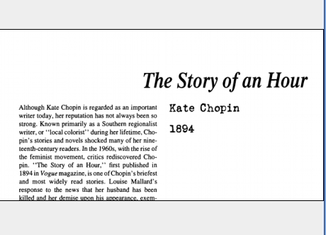 نقد داستان کوتاه The Story of an Hour by Kate Chopin