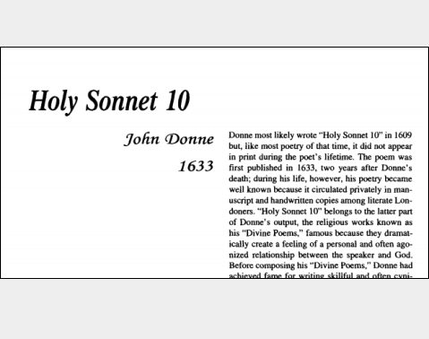 نقد شعر Holy Sonnet 10 by John Donne