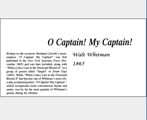 نقد شعر O Captain My Captain by Walt Whitman