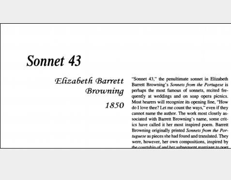 نقد شعر sonnet 43 by Elizabeth Barrett Browning