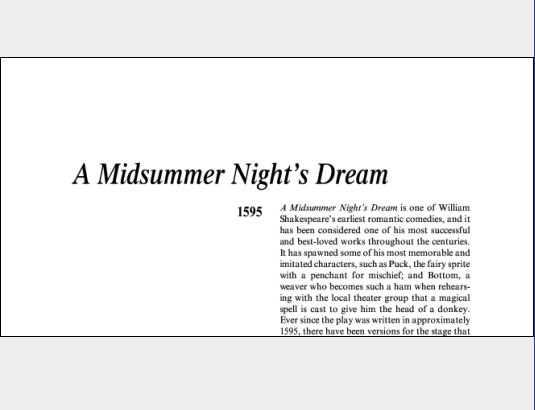 نقد نمایشنامه A Midsummer Night’s Dream by William Shakespeare
