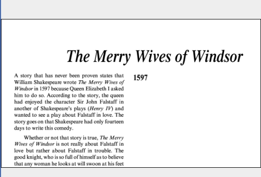 نقد نمایشنامه The Merry Wives of Windsor by William Shakespeare
