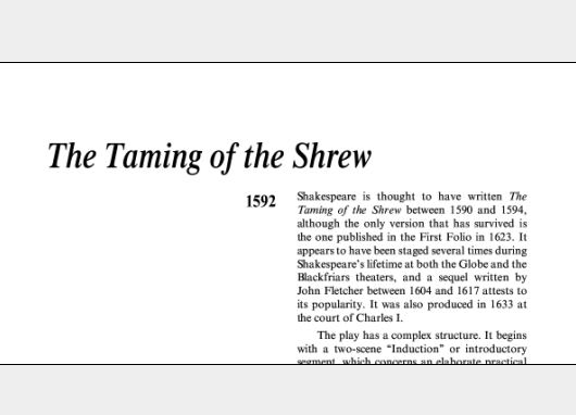 نقد نمایشنامه The Taming of the Shrew by William Shakespeare