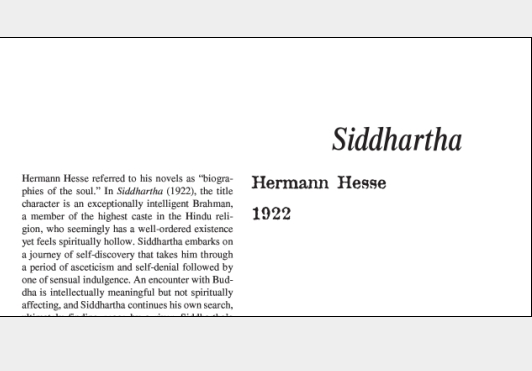 نقد رمان Siddhartha by Hermann Hesse