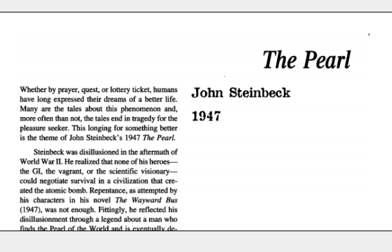 نقد رمان The Pearl by John Steinbeck