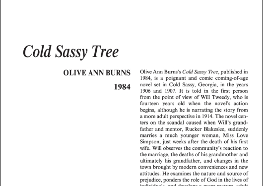 نقد رمان Cold Sassy Tree by Olive Ann Burns
