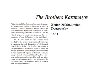نقد رمان The Karamazov Brothers by Fyodor Dostoyevsky