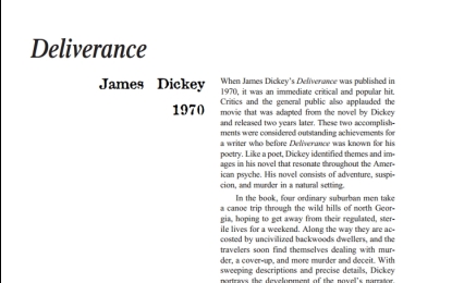 نقد رمان Deliverance by James Dickey