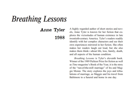 نقد رمان Breathing Lessons by Anne Tyler