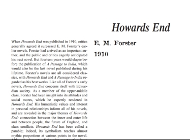 نقد رمان Howards End by E. M. Forster