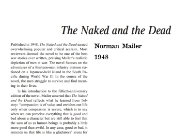 نقد رمان The Naked and the Dead by Norman Mailer
