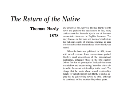 نقد رمان The Return of the Native by Thomas Hardy
