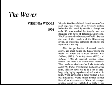 نقد رمان موج‌ها اثر ویرجینیا وولف The Waves by Virginia Woolf