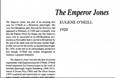 نقد نمایشنامه The Emperor Jones by Eugene O Neill
