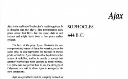 نقد نمایشنامه Ajax by Sophocles