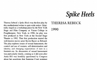 نقد نمایشنامه Spike heels by Theresa Rebeck