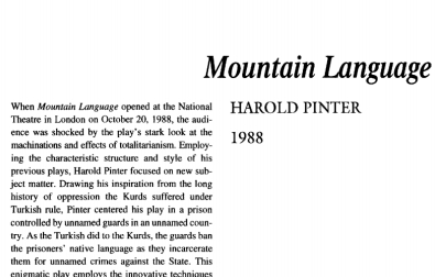نقد نمایشنامه Mountain Language by Harold Pinter