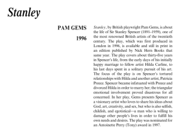 نقد نمايشنامه استنلي اثر پم حيمز Stanley by Pam Gems
