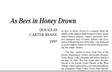 نقد نمایشنامه As Bees In Honey Drown by Douglas Carter Beane