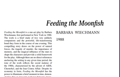 نقد نمایشنامه Feeding the Moonfish by Barbara Wiechmann