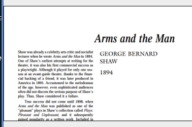 نقد نمایشنامه Arms and the Man by George Bernard Shaw