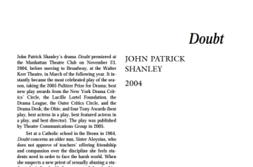 نقد نمایشنامه Doubt by John Patrick Shanley