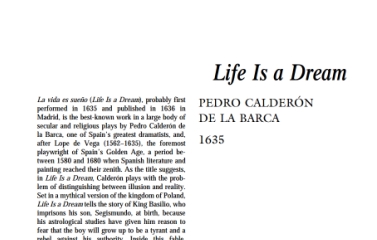 نقد نمایشنامه Life Is a Dream by Pedro Calderon de la Barca