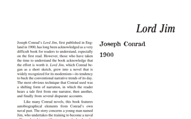 نقد رمان Lord Jim is a novel by Joseph Conrad