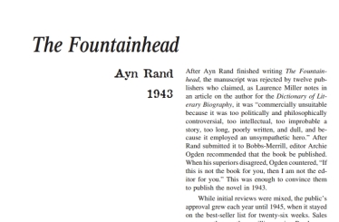 نقد رمان The Fountainhead by Ayn Rand