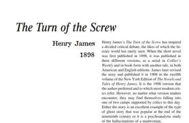 نقد رمان The Turn of the Screw by Henry James