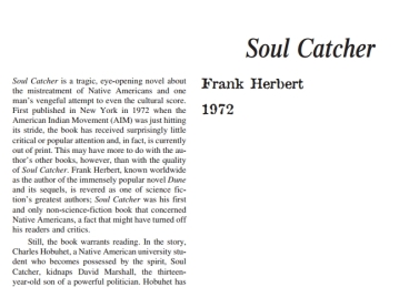 نَقدِ رُمانِ Soul Catcher by Frank Herbert